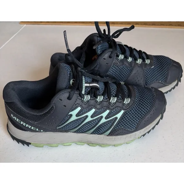 Merrell Womens Wildwood J5066800 navy Blue Hiking Shoes Sneakers 7.5 - Image 4