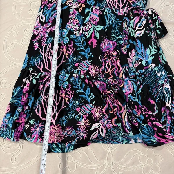 NWOT Lilly Pulitzer Multicolor Floral Wrap Romper - Pink, Blue, Teal! Size Large - Image 13