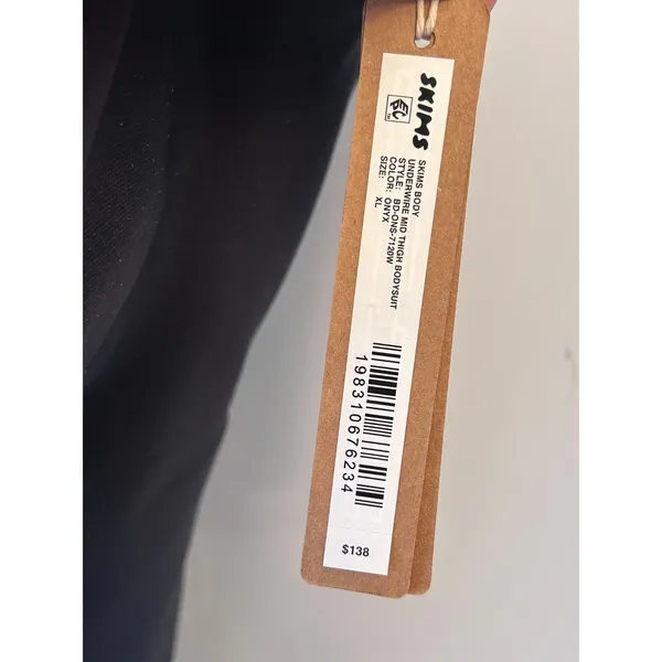 NWT Women's Skims Body Underwire Mid-thigh Bodysuit Onyx/ Black Size XL - Image 5