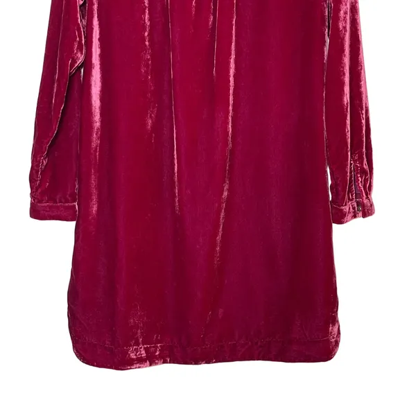 NEW Anthropologie Women's Size XS Melody Velvet‎ Tunic Dress Raspberry Pink Red - Image 7