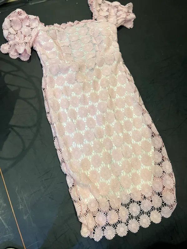 Bella Barnett Pink Floral Dress Large - Image 2