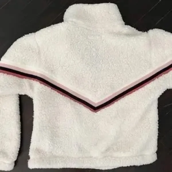 Abercrombie Sherpa Faux Fur Half Zip Sweatshirt Pullover - Small - Image 4
