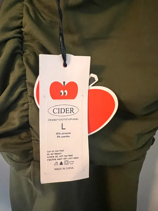Cider Solid Asymmetrical Neck Wide Leg Jumpsuit - Image 4