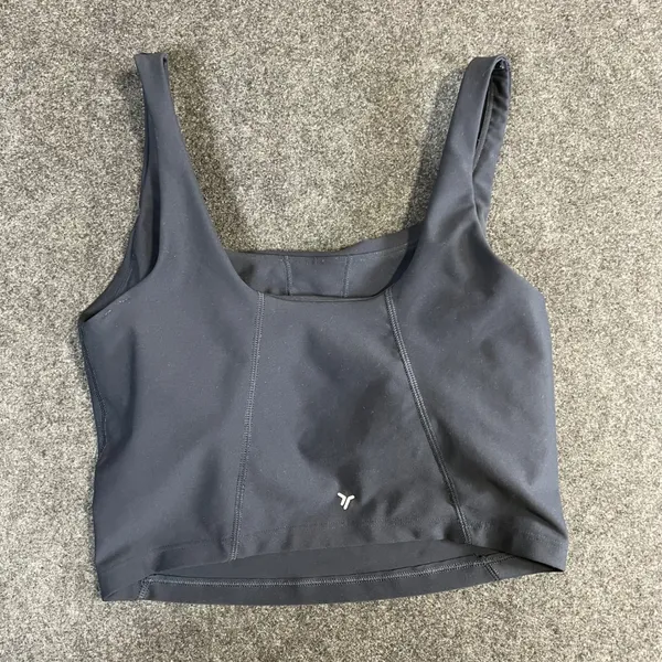 Old Navy Active PowerSoft Sports Bra Tank Top Gray Womens Medium Light Support - Image 2