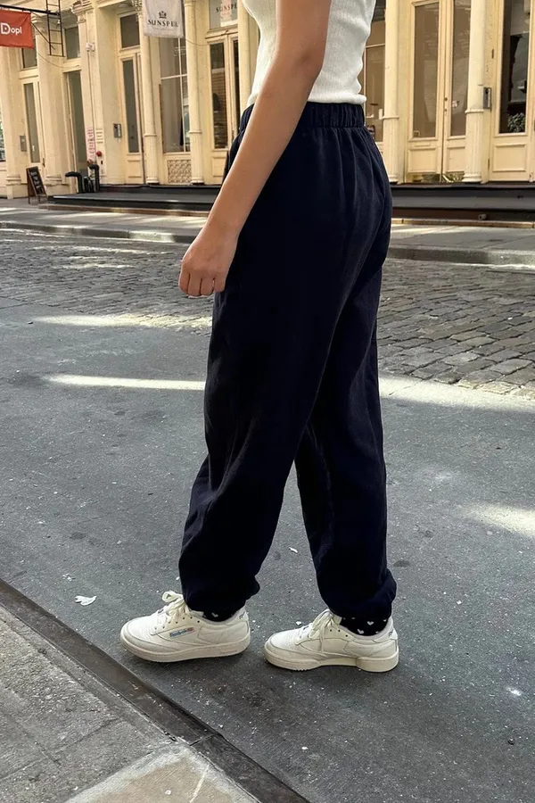 Navy Blue Rosa Brandy Melville Sweatpants - Image 2