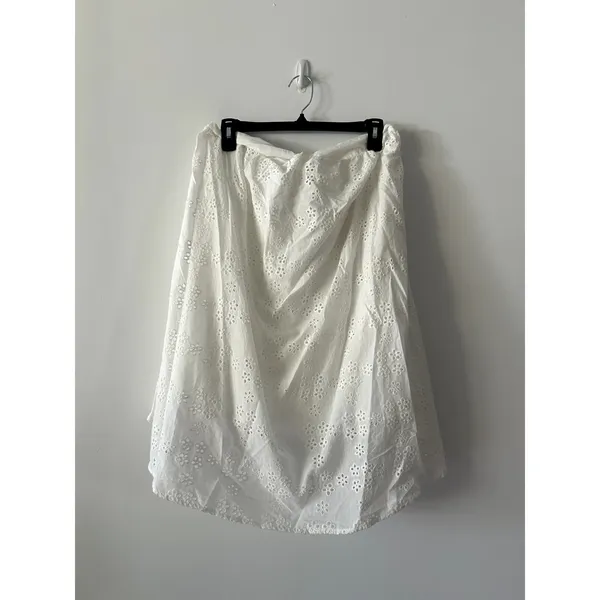 Lulus Mina White Cotton Resort Vacation Bridal Dress NWT Size S - Image 5