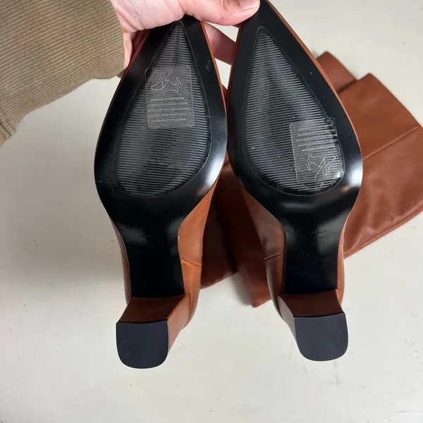 NWT MANGO- Roma Knee High Leather Brown Size 9 - Image 6