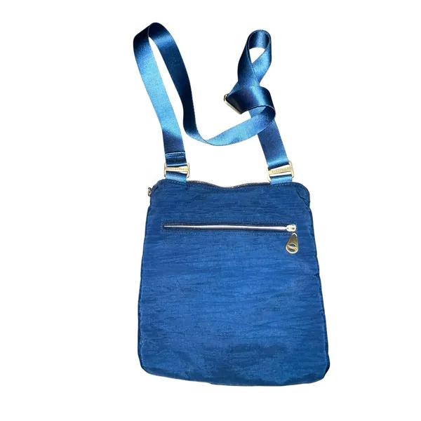 Baggallini Hanover Crossbody Bag Blue Nylon Turn‎ Lock Adjustable Strap Medium - Image 3