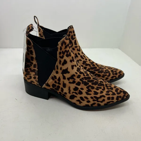 NEW A New Day target Women’s Ellie Ankle Booties Shoe Brown Leopard Print Boot 6 - Image 4