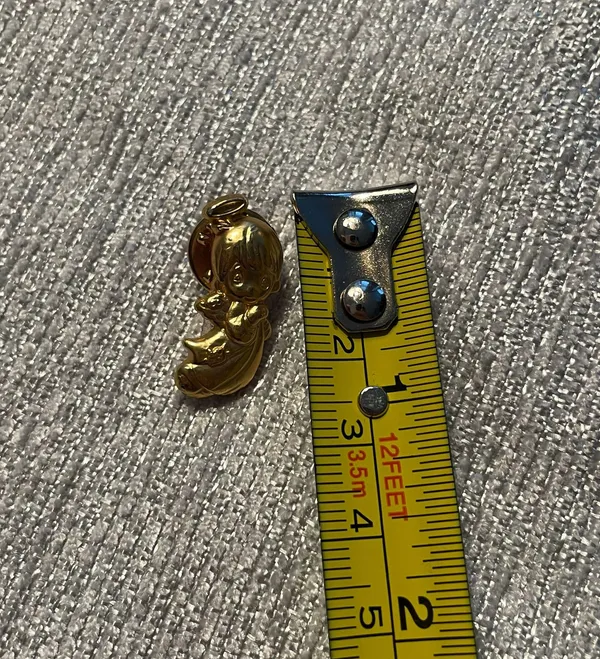 Precious Moments Vintage Boy Angel Religious Gold Tone Lapel Hat Tie Pin. - Image 5