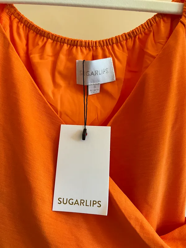 Sugar Lips Orange Tie Dress - Image 6