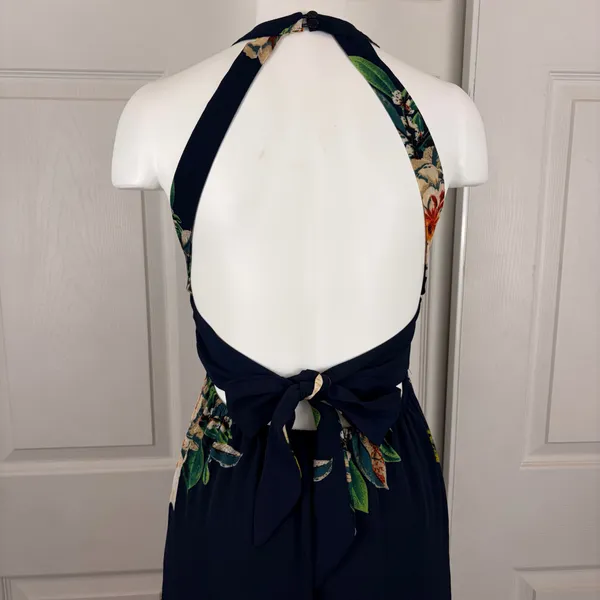 NLW high neck open back floral slit maxi dress - Image 8