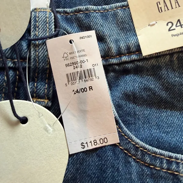 Cult Gaia X Gap Wide Leg Gold Chain Jeans - Image 7