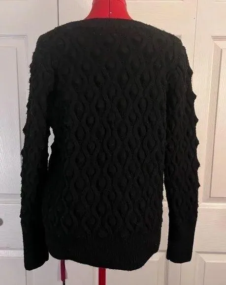 Sweet Romeo Bubble Knit Textured Sweater L - Image 3