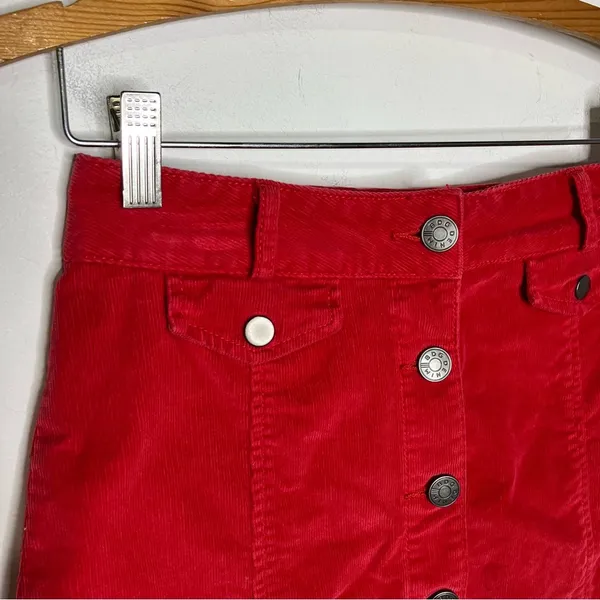 BDG urban outfitters red corduroy mini skirt‎ women’s size 4 casual punk party - Image 3