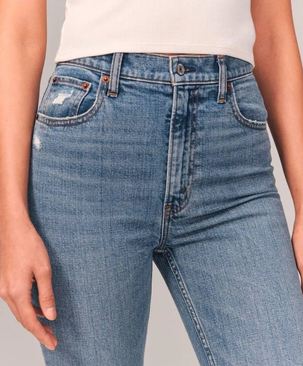 Abercrombie The 90’s Slim Straight Ultra High Rise Jeans - Image 7