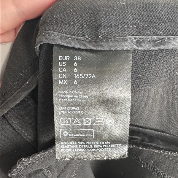 H&M Women's Classic Black Trousers Size 6 - Image 7
