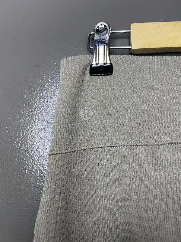 Lululemon Pants Womens 10 Gray Ribbed Knit Zip Hem Lounge Sweatpants LW5EUBS - Image 7