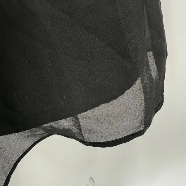 Azazie Tayla Dress Size 14 Bridesmaid Black Chiffon V-Back Side Boning Wedding - Image 14