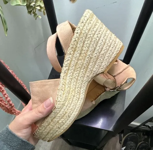 Dolce Vita Parle Suede Ankle Strap Wedge Espadrille Sandals - Image 7