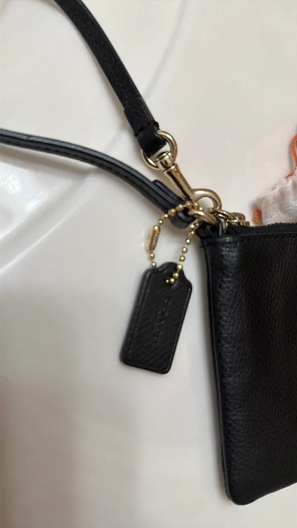 Coach Black Leather Wristlet - Image 6