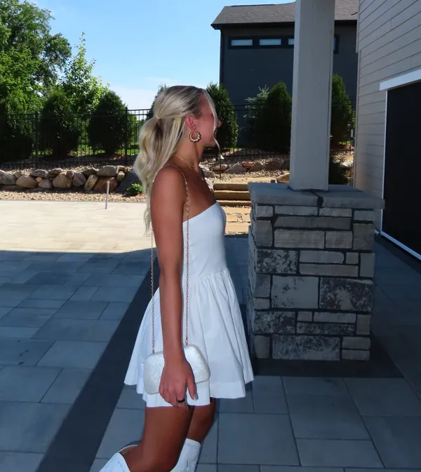 White strapless dress - Image 2