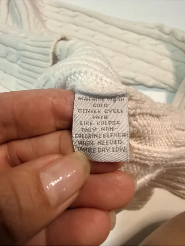 Charter Club Cream Cable-Knit Crewneck Sweater - Image 7