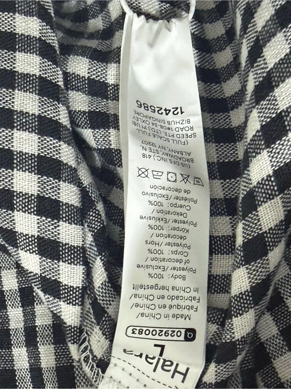 HALARA Black and White Gingham Sleeveless A-Line Dress NWT - Image 5