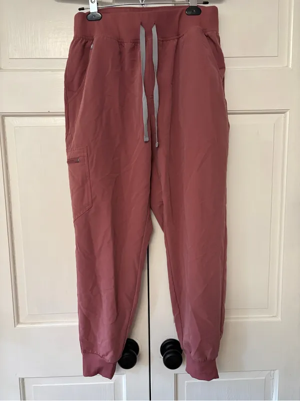 Figs Zamora Joggers Mauve Dusty Rose Jogger Scrub Pants Size Large Petite Scrubs - Image 3