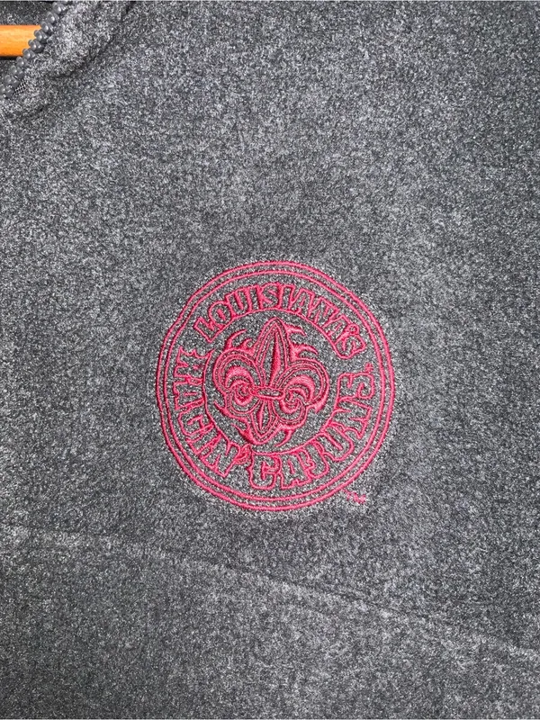 Louisiana Ragin Cajun’s Weatherproof Gray Quarter-Zip Pullover Small - Image 3