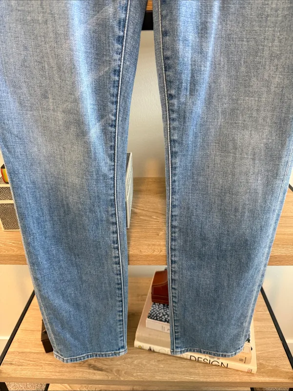 7 For All Mankind High-Rise Ankle Skinny Self Tie Raw Waistband Jeans, 27 - Image 3