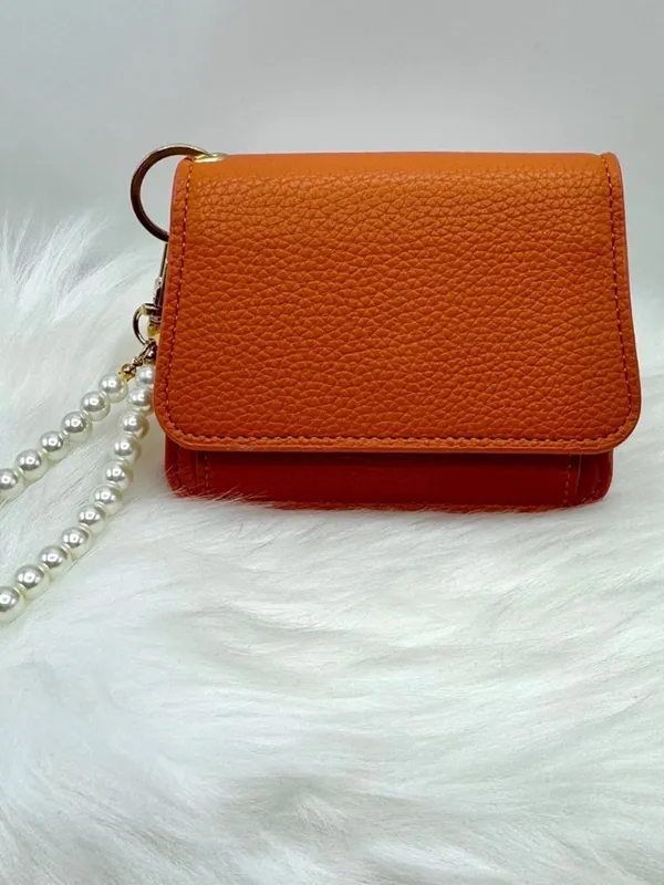 Autumn Wallet w/ Faux Pearl Keychain Strap - Image 9
