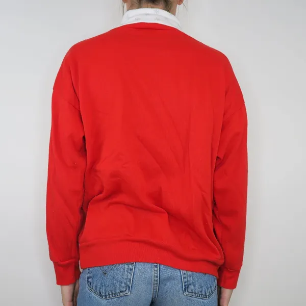Vintage 80s Nutcracker Christmas Turtleneck Sweatshirt Red Size XS - Image 5
