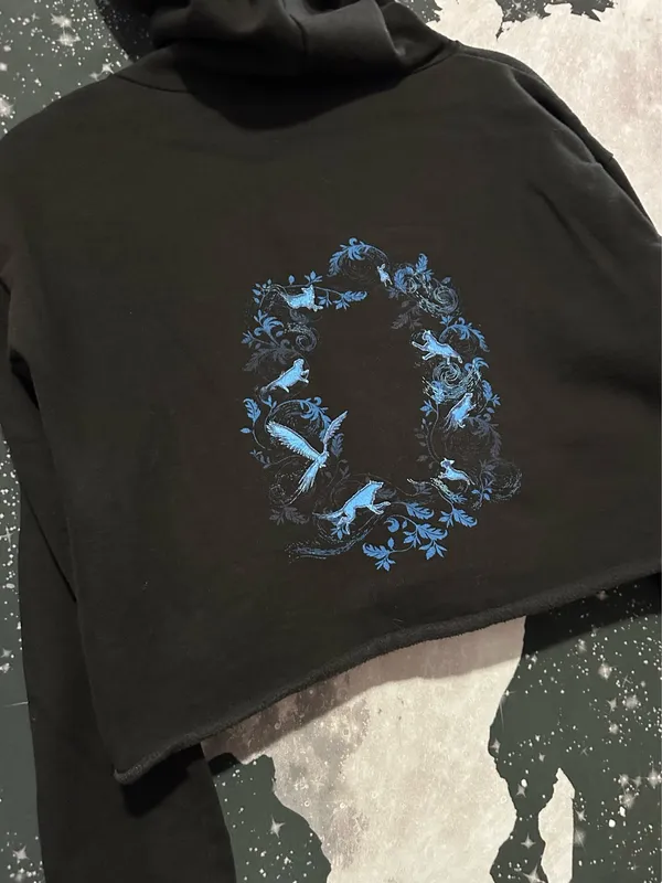 Harry Potter Forbidden Forest Experience Crop Hoodie - Image 3