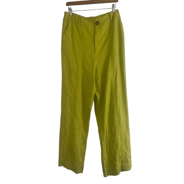 ✨Farm Rio Green Linen Wide Leg Pants✨ - Image 2