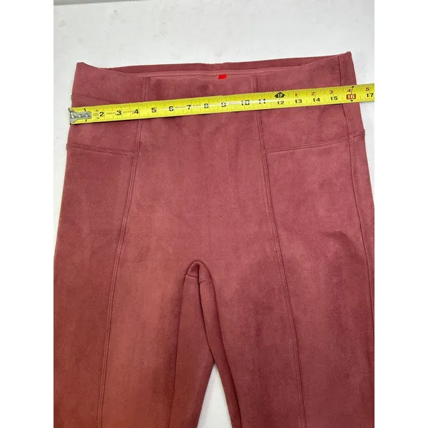 Spanx Faux-Suede Soft Leggings in Rich Rose Pink Size XL - Image 6