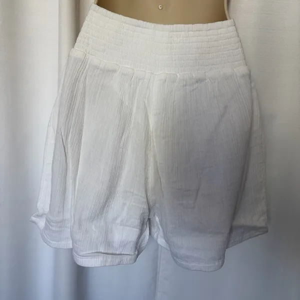 NEW Sundance Women's ZOLA Pull On Shorts White Cotton Gauze XS Beach Vacation - Image 7