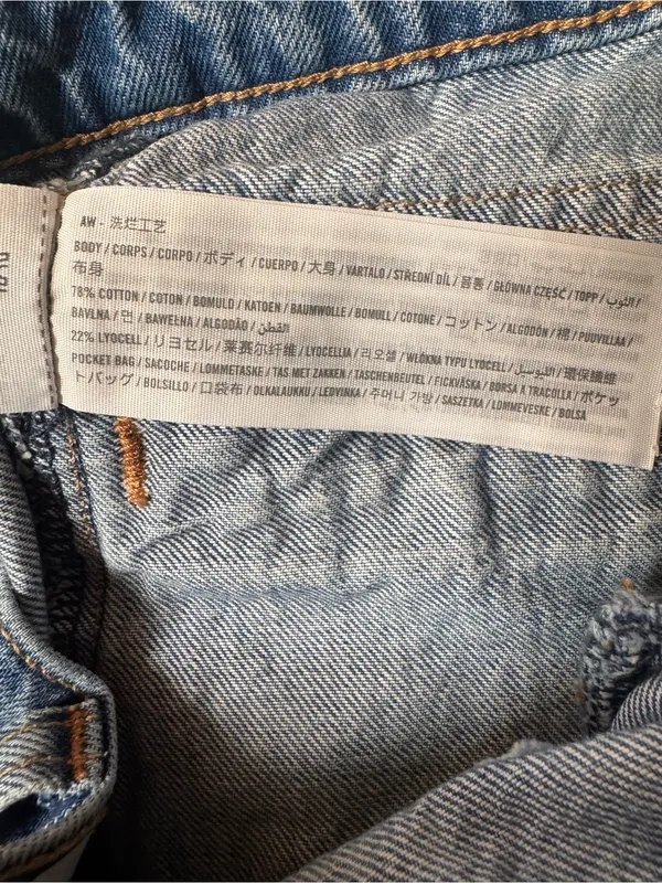 Abercrombie & Fitch Cargo Zip Pocket Denim Mini Skirt Y2K High Rise Size 24 - Image 5