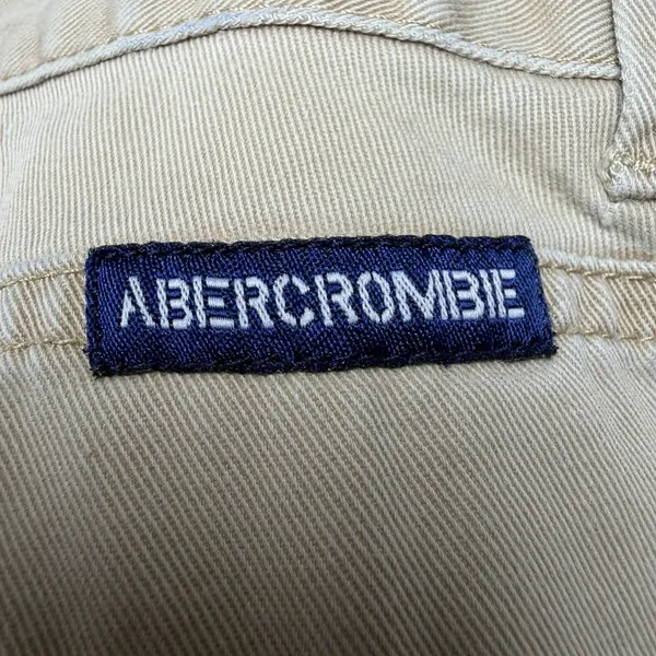 VTG Y2K Abercrombie‎ Women's 10R 25 Issue Wide Leg Flare Pants Khaki Minimalist - Image 12