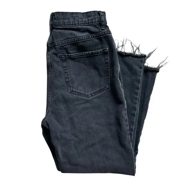 Womens PacSun High Rise Black Rinse Straight Distressed Jeans - Sz 26 - Image 3