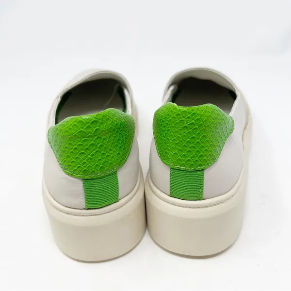 Franco Sarto Lodi 2 Slip On Platform Sneakers Size 6.5 Off White Putty Leather - Image 6