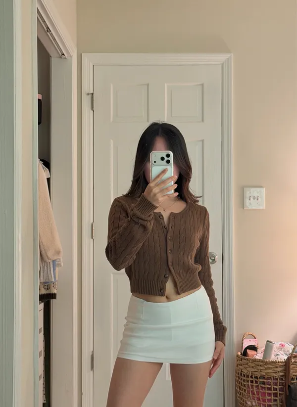 Brandy Melville Cable Knit Cardigan - Image 2