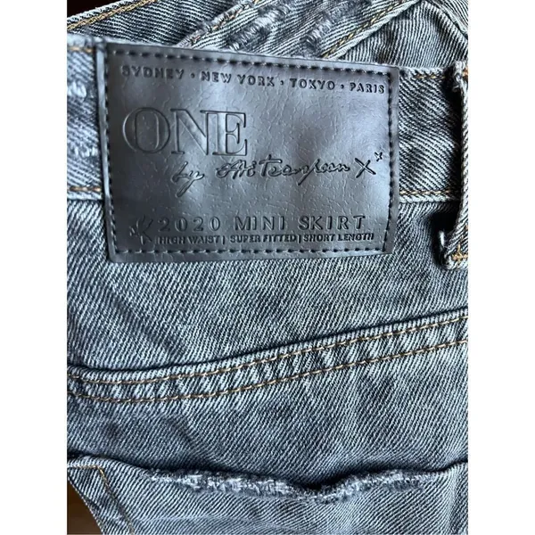 One‎ Teaspoon High Waist Dark Gray 2020 Mini Skirt - Image 4