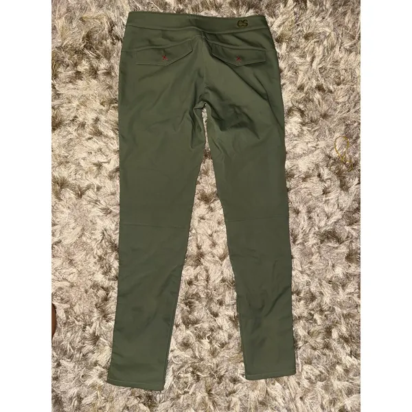 Erin Snow Slim Fit Insulated Shell Ski Pants Olive Green Size 6 - Image 2