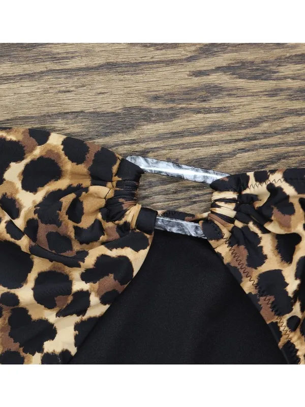 Bar III Night and Day Cheetah-Print Bikini Bottom MBNA24544 Brown Leopard XL - Image 4