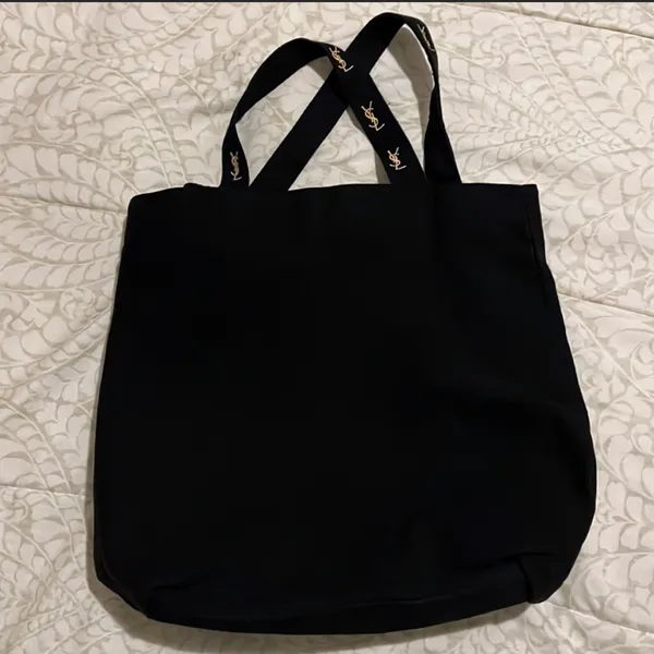 Yves Saint Laurent NEW  Parfums Black canvas Tote Bag - Image 5
