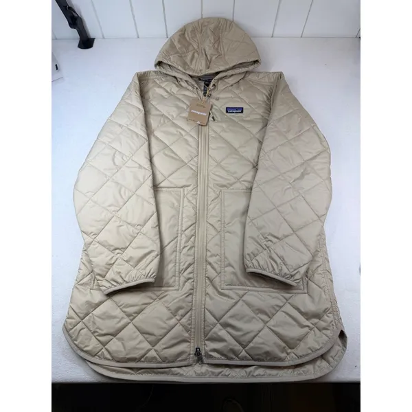 Patagonia Women's Diamond Quilted Parka Oar Tan Size Small NWT ($279 Retail) - Image 3