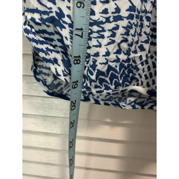MB Design Mini Skirt Lined Size L‎ Marathon Elastic/Tie Blue/White Aztec NWT - Image 3