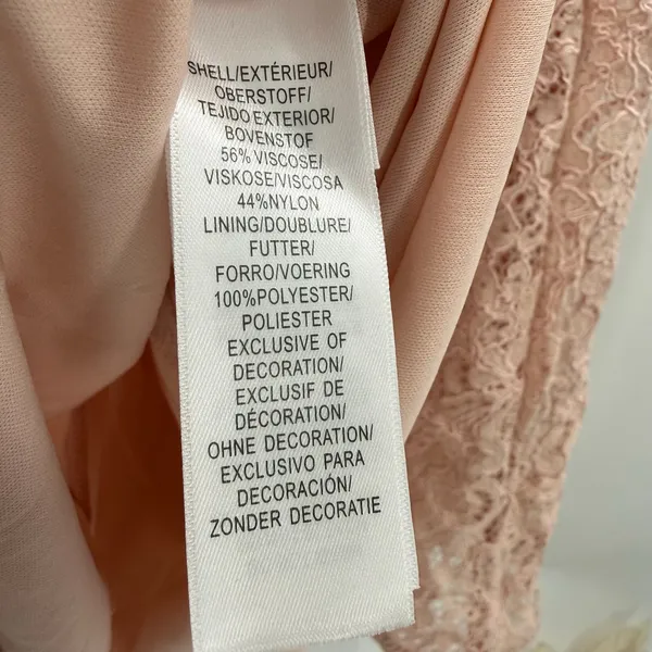 Adrianna Papell Dress Women’s Size 4 NWT Lace Maxi Gown Pink Wedding Bridesmaid - Image 15