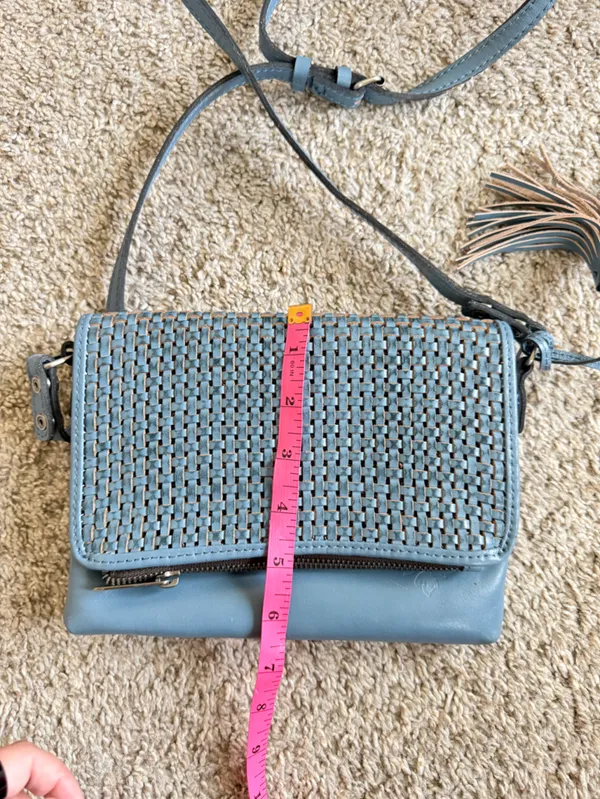 Patricia Nash Corfu Woven Crossbody in Dusty Blue - Image 11